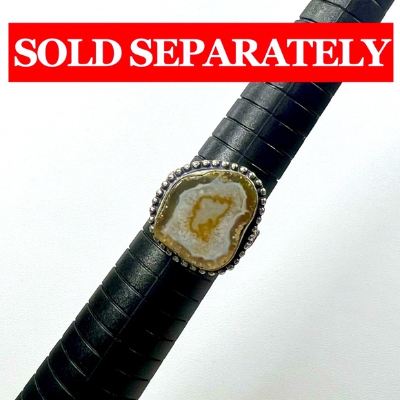 Solar Agate Citrine 925 Large Gemstone Necklace & Bracelet - Picture 4 of 11